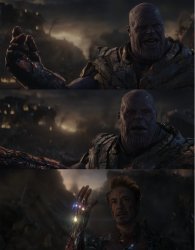 Iron Man & Thanos V2 - Endgame Meme Template