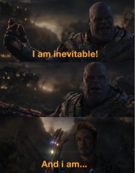 Iron Man vs Thanos V3 - Endgame Meme Template