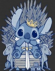 Stitch throne Meme Template