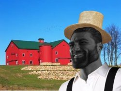 Amish gigachad Meme Template