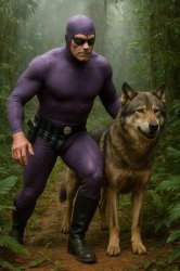 The Phantom with dog Meme Template