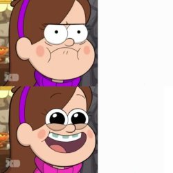 Angry/Happy Gravity Falls Template Meme Template