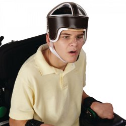 Mentally Challenged young man helmet straps Libhater JPP Meme Template