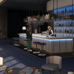 gta  funny bar standing Meme Template