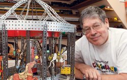 Man with erector set carousal. Meme Template