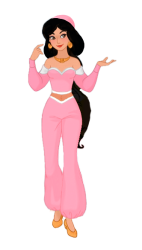 Jasmine in her pink outfit from Aladdin and the King of Thieves Meme Template