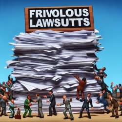 A meme showing the impact of frivolous law suits Meme Template