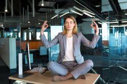 girl, yoga, peace Meme Template
