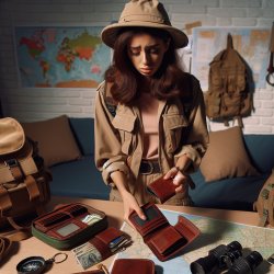 a girl preparing for a safari but checks only to see an empty wa Meme Template