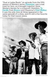 Clint Walker as Cheyenne & Cowboys Meme Template