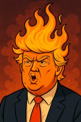 Orange Flame Meme Template