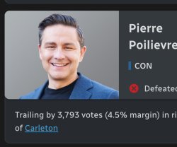 Poilievre defeated heritage moment Meme Template