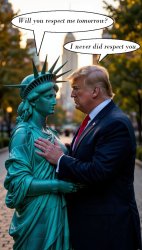 Trump and Lady Liberty Meme Template
