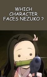 which character faces nezuko ? Meme Template