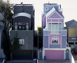 Goth House Pink House Meme Template