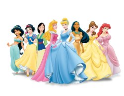 The 2001 design of the Original Eight Princesses Meme Template