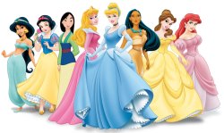The 2001 design of the Original Eight Princesses Meme Template