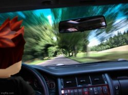 MC driving fast Meme Template