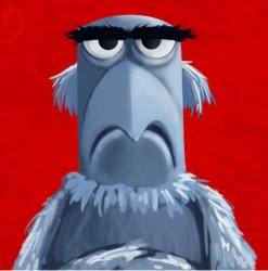 Sam Eagle Stern Face Meme Template