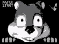 Conker's pocket tales B&W title screen Meme Template