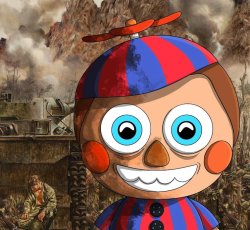 Balloon boy thousand yard stare Meme Template