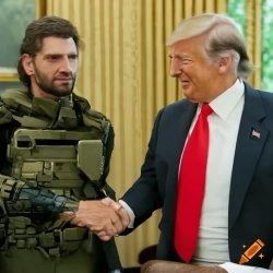 trump and big boss ai Meme Template