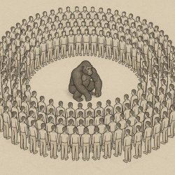 100 Men vs 1 Gorilla Meme Template