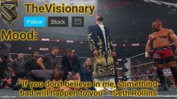 New Seth Rollins announcement template Meme Template