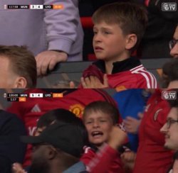 Manchester United fan kid reactions Meme Template
