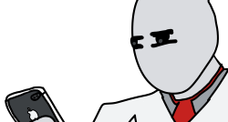 Professor shitpost with phone Meme Template