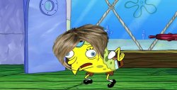 Spongebob Mocking Karen Meme Template