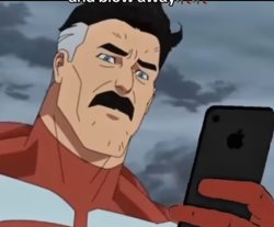 Omni man phone Meme Template