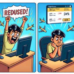 When the flight price drops vs. when you finally book Meme Template