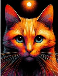 Orange cat looking bored Meme Template