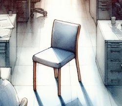 chair just standing in the middle of a news place  doing nothing Meme Template