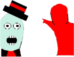 Victor and red wojack pointing Meme Template