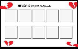 My Top 10 Worst Girlfriends Meme Meme Template
