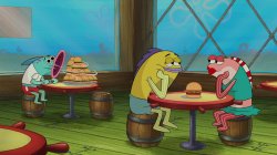 fish eats burger Meme Template