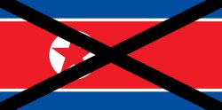 North Korea flag crossed Meme Template