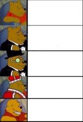 Pooh 5 Panel Meme Template