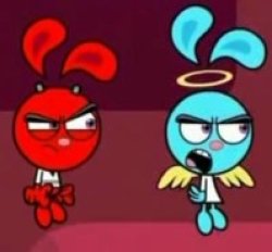 Conscience Devil Bunny and Angel Bunny Meme Template