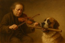 Beethoven playing fetch Meme Template