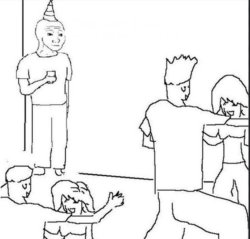 Wojak In the Corner Party Meme Meme Template