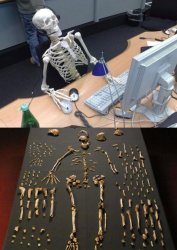 Waiting skeletons Meme Template