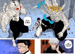 it's a 3 on 1 sukuna vs gojo Meme Template
