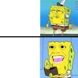 Spongebob pay / no / skip Meme Template