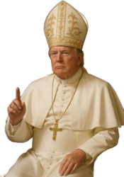 Pope Trump sticker Meme Template