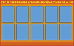 top 10 video games i played several times as a kid Meme Template
