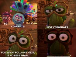 Congrats/Not congrats/Unspeakable horror Meme Template