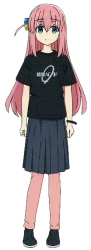 Hitori Gotoh - Live T-shirt Meme Template